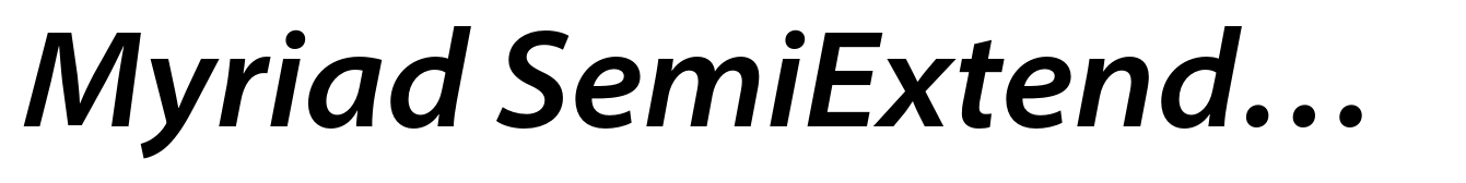 Myriad SemiExtended Semibold Italic